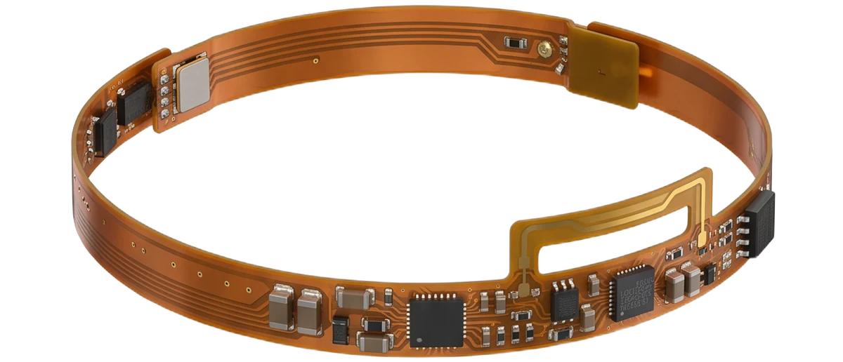 Flexible printed circuit board wrapped into a ring